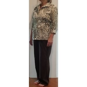 Chico's Zenergy animal print jacket. Size 1 (small-medium)